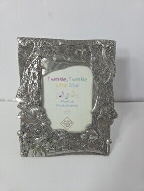 vtg royal selangor pewter musical photo frame twinkle twinkle little star 3.5x5